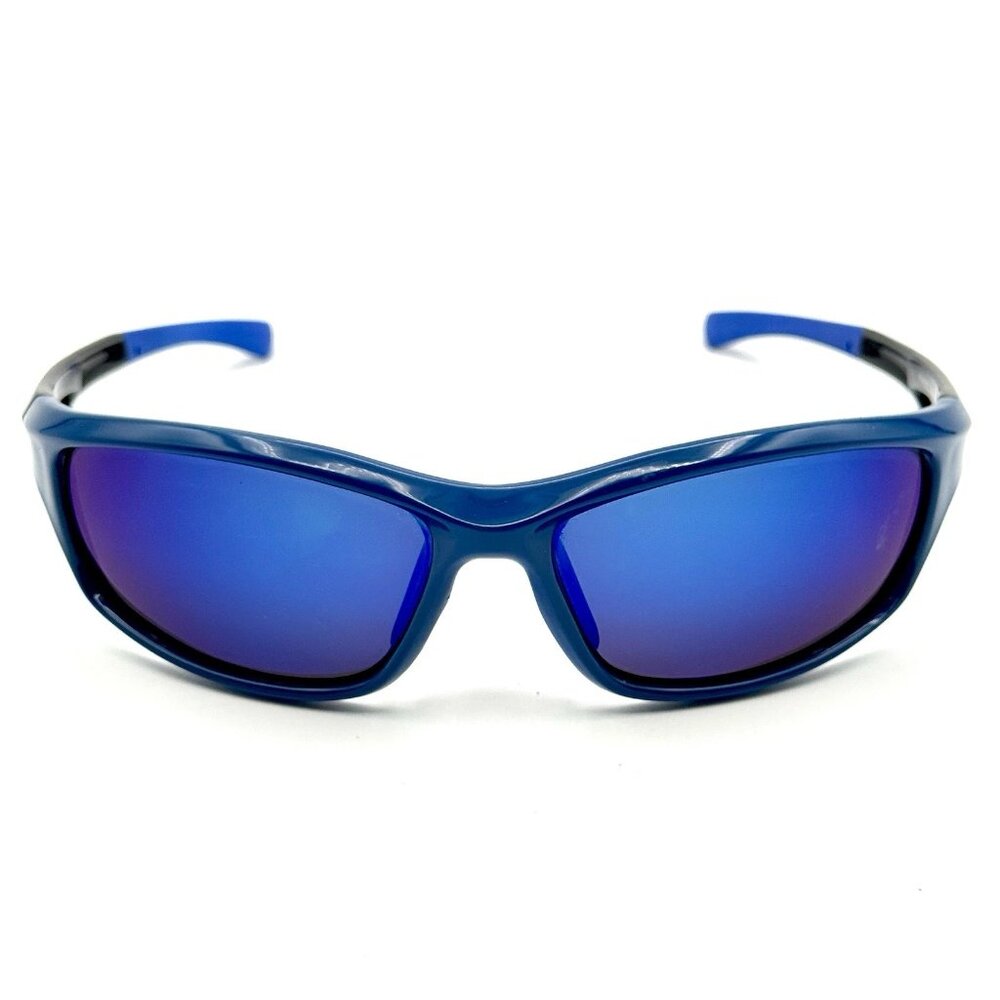 Duduma Designer Wrap Sunglasses Gloss Blue Active Fashion Frame Mirrored Lenses